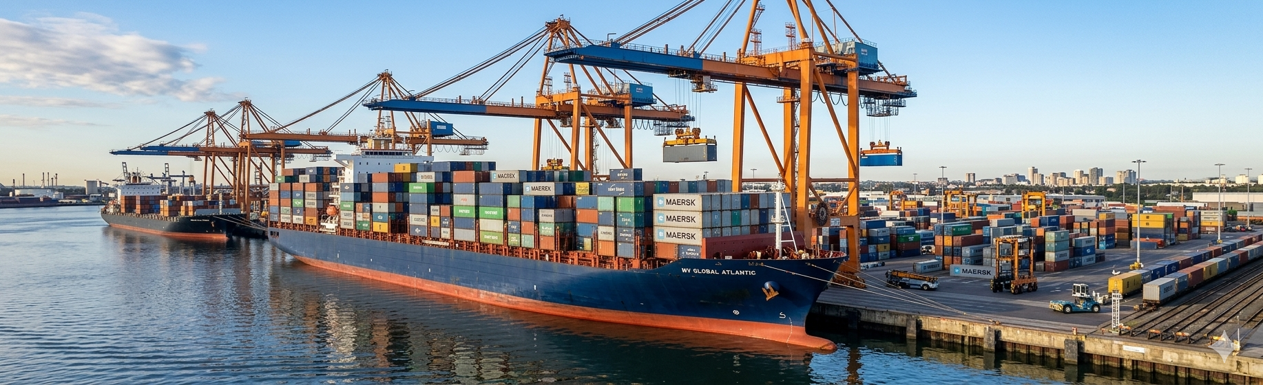 Port infrastructure supporting international flows