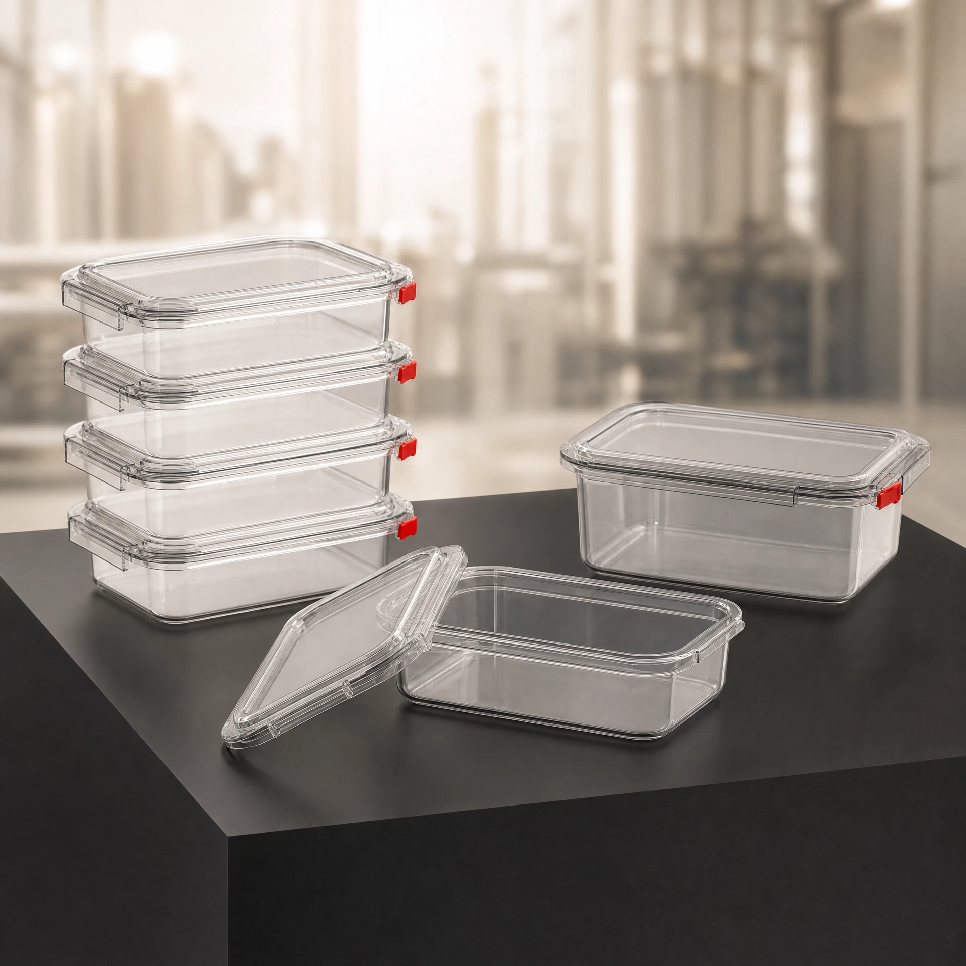 Rectangular food containers